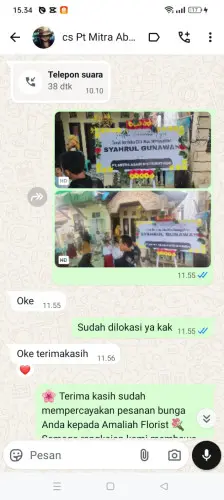 Testimonial Papan Bunga karawang barat