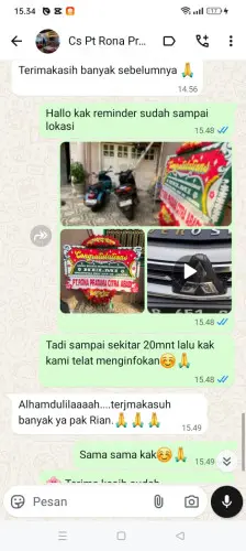 Testimonial Papan Bunga karawang barat